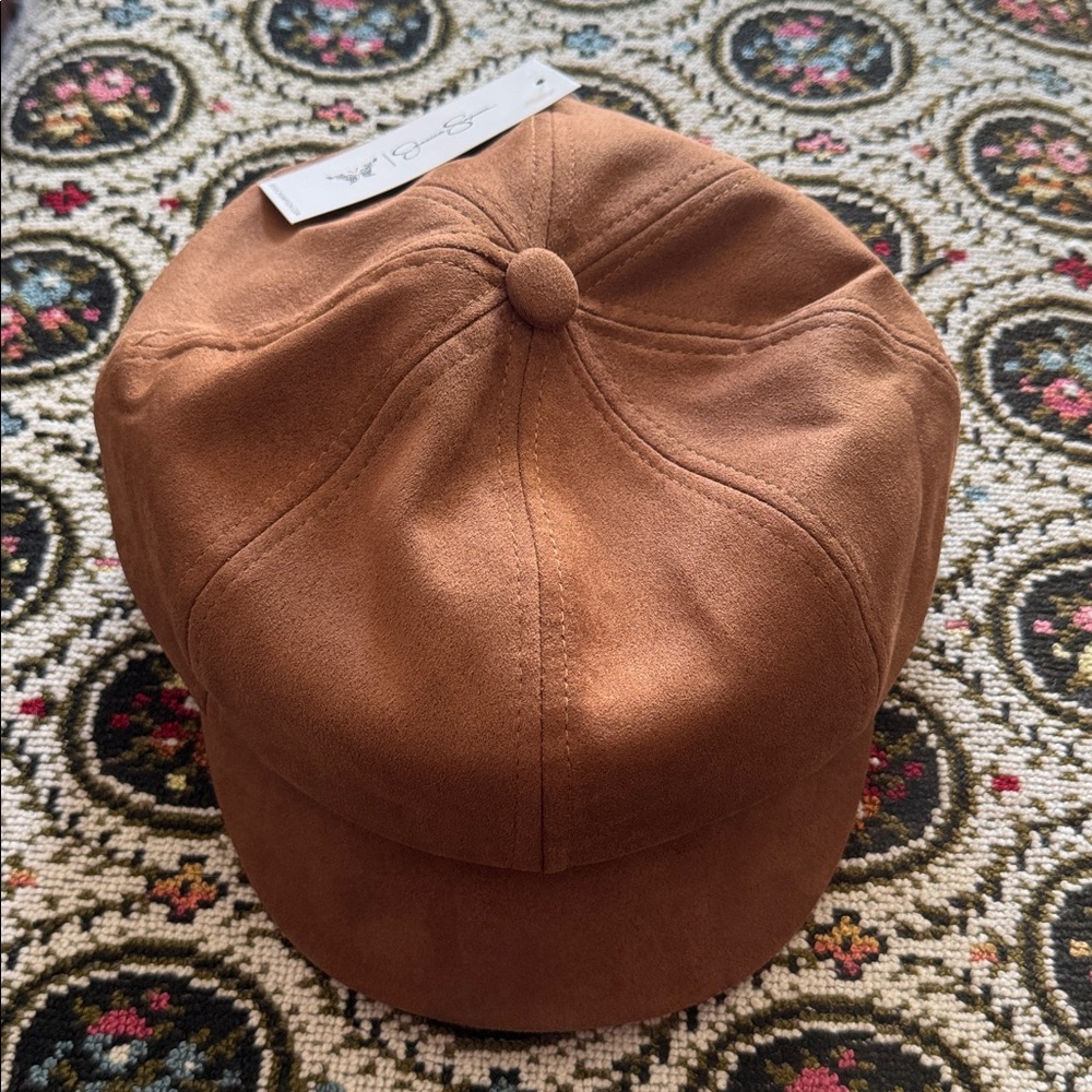 Brown Suede Newsboy Cap Jessica Simpson - Picture 2 of 5